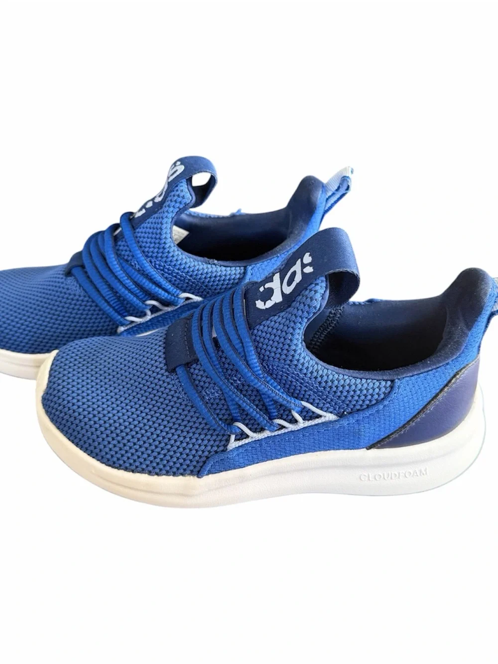 Adidas Cloudfoam Lite Racer Adapt 7.0 Kids' Shoes-Royal Blue/White